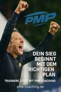 Jubelnder Radsportler nach Zielankunft – Erfolg durch strukturiertes Training mit PMP Coaching.